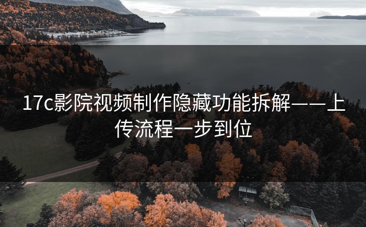 17c影院视频制作隐藏功能拆解——上传流程一步到位