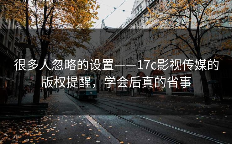 很多人忽略的设置——17c影视传媒的版权提醒，学会后真的省事